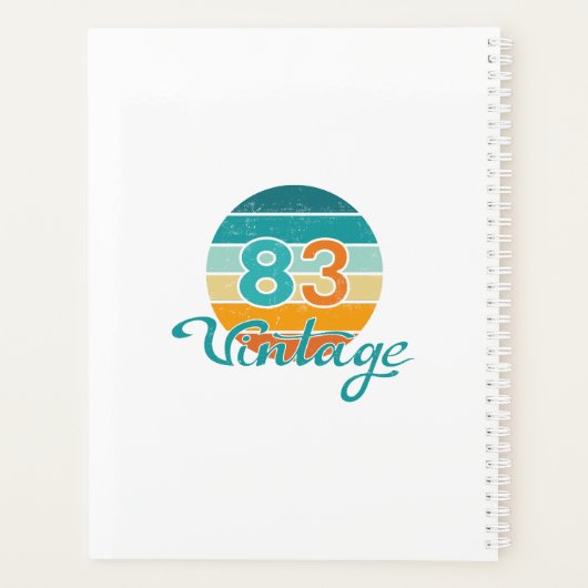 Retro Sunset 83 Vintage Distressed Planner (Achterkant)