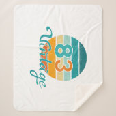 Retro Sunset 83 Vintage Distressed Sherpa Deken (Voorkant)