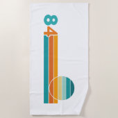 Retro Sunset 84 Strandlaken (Voorkant)