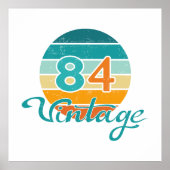 Retro Sunset 84 Vintage Distressed Poster (Voorkant)