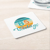 Retro Sunset 85 Vintage Distressed Kartonnen Onderzetters (Schuin)
