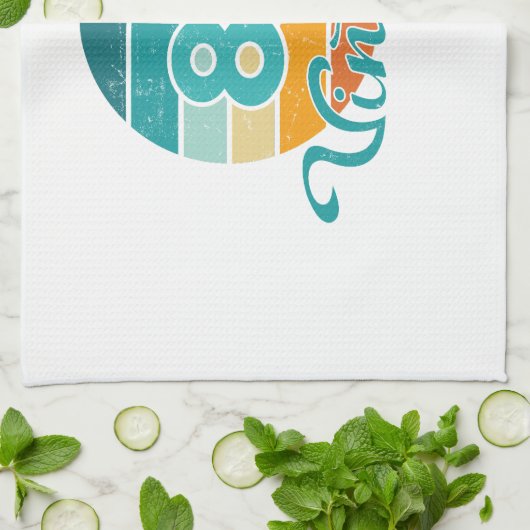 Retro Sunset 85 Vintage Distressed Theedoek (Gevouwen)