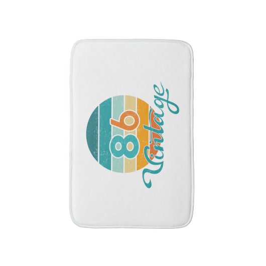 Retro Sunset 86 Vintage Distressed Badmat (Voorkant Verticaal)