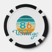 Retro Sunset 86 Vintage Distressed Poker Chips (Achterkant)