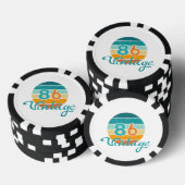 Retro Sunset 86 Vintage Distressed Poker Chips (Opstapeling)