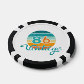 Retro Sunset 86 Vintage Distressed Poker Chips (Enkel)