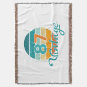 Retro Sunset 87 Vintage Distressed Deken (Voorkant Verticaal)