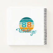 Retro Sunset 88 Vintage Distressed Notitieboek (Achterkant)