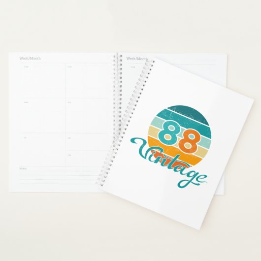 Retro Sunset 88 Vintage Distressed Planner (Display)