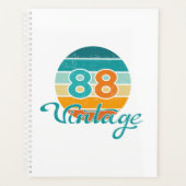 Retro Sunset 88 Vintage Distressed Planner (Voorkant)