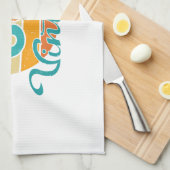 Retro Sunset 88 Vintage Distressed Theedoek (Quarter Fold)