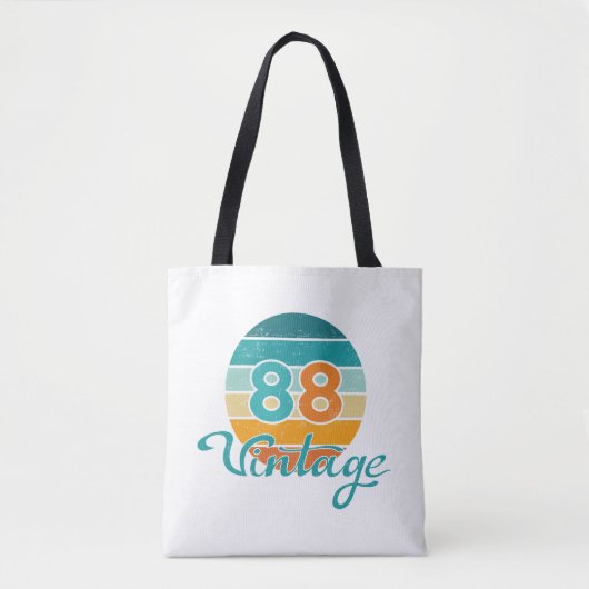 Retro Sunset 88 Vintage Distressed Tote Bag (Voorkant)