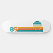 Retro Sunset 89 Badhanddoek Persoonlijk Skateboard (Horizontaal)