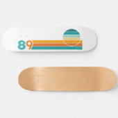Retro Sunset 89 Badhanddoek Persoonlijk Skateboard (Horizontaal)