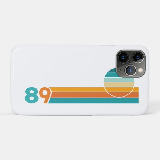 Retro Sunset 89 Beach Towel Case-Mate iPhone Case (Achterkant (horizontaal))