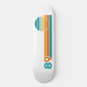 Retro Sunset 89 Beach Towel Persoonlijk Skateboard (Voorkant)
