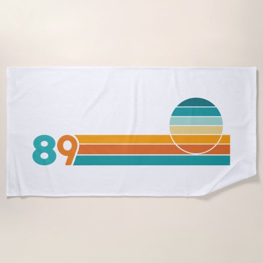 Retro Sunset 89 Beach Towel Strandlaken (Voorkant)