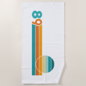 Retro Sunset 89 Beach Towel Strandlaken (Voorkant)