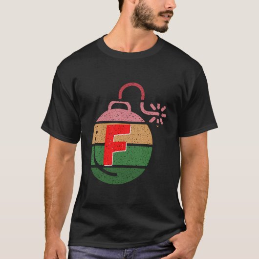  Retro Sunset Achtergrond Grappig Sarcastisch F- T-shirt (Voorkant)