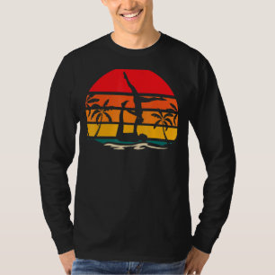 Retro Sunset Aerial Acroyoga Acro Yoga T-shirt