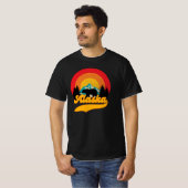 Retro Sunset Alaska Juneau Beer Mountains Wild AK T-shirt (Voorkant volledig)