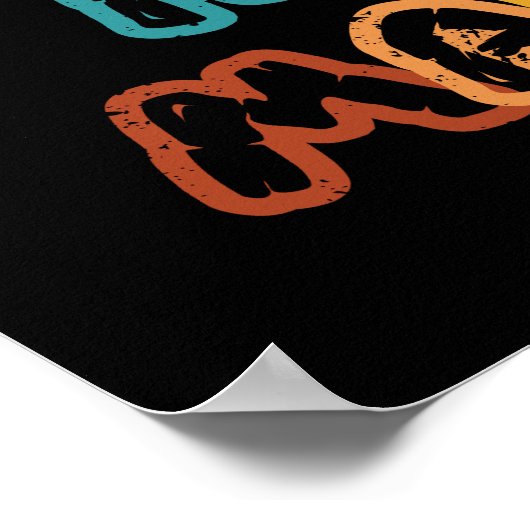 Retro Sunset Alaskan Malamute Poster (Hoek)