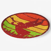 Retro  Sunset Angel met Horn 9" Papieren Bordje (Gekanteld)