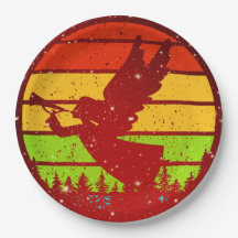 Retro  Sunset Angel met Horn 9"