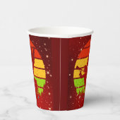 Retro  Sunset Angel met Horn Papieren Bekers (Rechts)