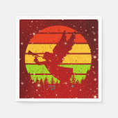 Retro Sunset Angel met Horn Servet (Voorkant)