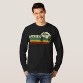 Retro Sunset Archery - Bow and Arrow Archer Art T-shirt (Voorkant volledig)