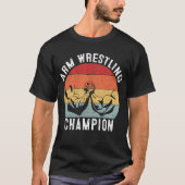 Retro  Sunset Arm Wrestling Champion Lover T-shirt (Voorkant)