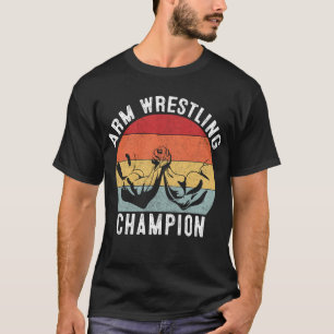 Retro  Sunset Arm Wrestling Champion Lover T-shirt