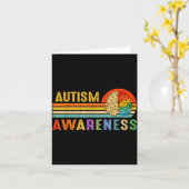 Retro Sunset Autism Awareness Neurodiversity Spect Kaart (Gele Bloem)