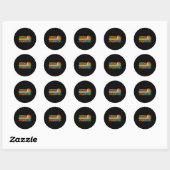 Retro Sunset Autism Awareness Neurodiversity Spect Ronde Sticker (Vel)