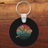 Retro Sunset Badminton - Birdie Shuttle Atleten Sleutelhanger (Voorkant)