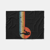 Retro Sunset Baseball Pitcher Baseball Pla Fleece Deken (Voorkant (Horizontaal))
