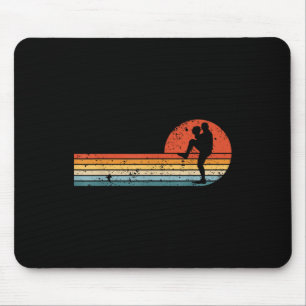 Retro Sunset Baseball Pitcher Baseball Pla Muismat