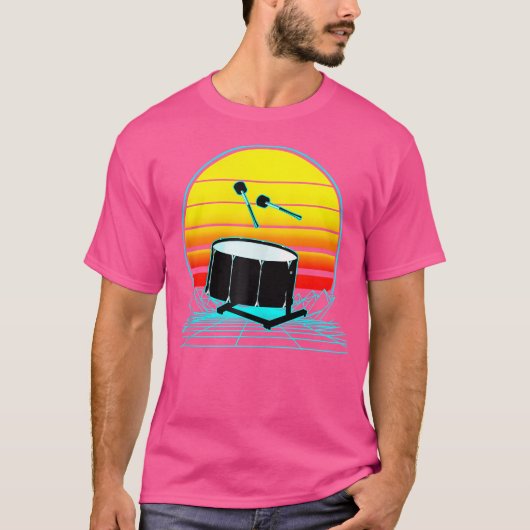Retro  Sunset Bass Drum T-shirt (Voorkant)