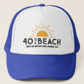 Retro Sunset Beach 40e 50e verjaardag Crew Squad Trucker Pet (Voorkant)