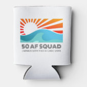 Retro Sunset Beach 50e 40e Verjaardag Crew Squad Blikjeskoeler (Voorkant)