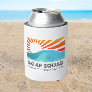 Retro Sunset Beach 50e 40e Verjaardag Crew Squad Blikjeskoeler