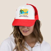 Retro Sunset Beach 50th AF Verjaardag Crew Squad T Trucker Pet (In situ)