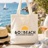 Retro Sunset Beach 60e 70e verjaardag Crew Squad Tote Bag
