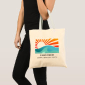 Retro Sunset Beach Aangepaste tekst verjaardagsfee Tote Bag (Voorkant (product))