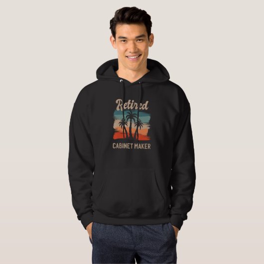 Retro Sunset Beach Pensioenofferte Gepensioneerde  Hoodie (Voorkant volledig)