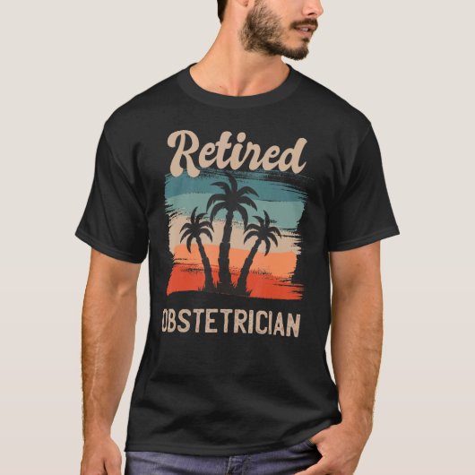 Retro Sunset Beach Retirement Quote Reberekend Obs T-shirt (Voorkant)