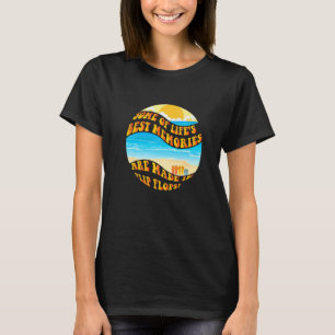Retro Sunset Beach Vacation Matching Family Girls T-shirt