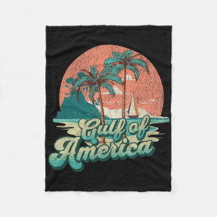 Retro Sunset Beach Vibes - Golf van Verenigde Stat Fleece Deken
