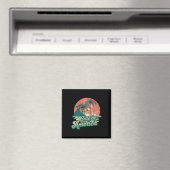 Retro Sunset Beach Vibes - Golf van Verenigde Stat Magneet (Insitu (Vaatwasser))